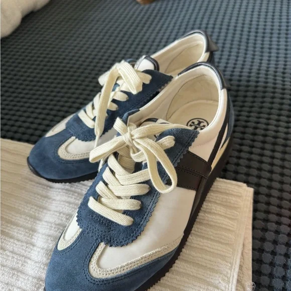 Tory Burch Blue and White Sneakers - Picture 5 of 5